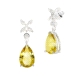 PENDIENTES ORO BLANCO PIEDRA FINA