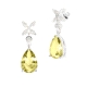 PENDIENTES ORO BLANCO PIEDRA FINA