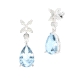 PENDIENTES ORO BLANCO PIEDRA FINA