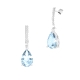 PENDIENTES ORO BLANCO PIEDRA FINA (SEMIP