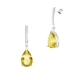 PENDIENTES ORO BLANCO PIEDRA FINA (SEMIP