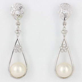 1PEB1200     PENDIENTES ORO BLANCO