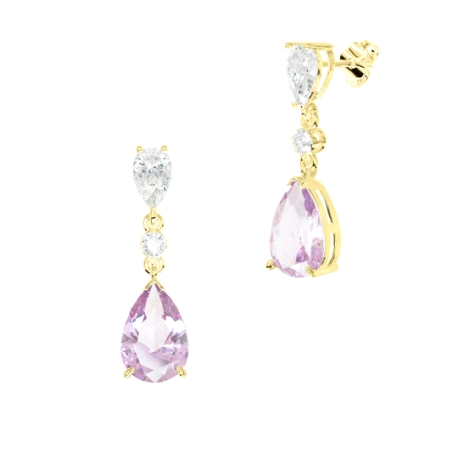 PENDIENTES ORO PIEDRA FINA