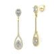 PENDIENTES ORO PIEDRA FINA ( DOS )