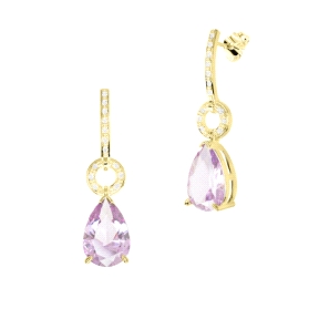 PENDIENTES ORO PIEDRA FINA