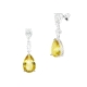 PENDIENTES ORO BLANCO PIEDRA FINA