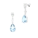 PENDIENTE.O.BLANCO BRILLANTES,PIEDRA FIN
