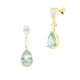 PENDIENTE.O.BLANCO BRILLANTES,PIEDRA FIN