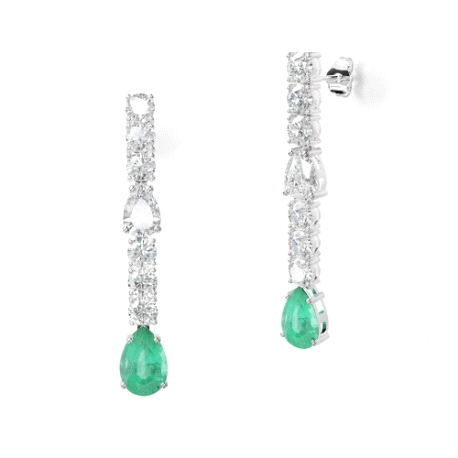 PEND.O.B.TOP.BLANCO Y ESMERALDA FINA