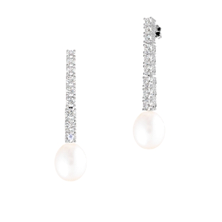 PENDIENTES PLATA RODIADA