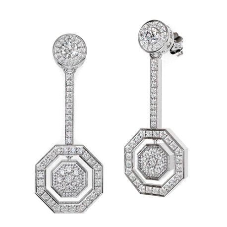 PENDIENTES PLATA RODIADA