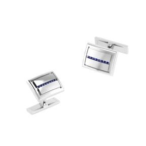 GEMELOS PLATA RODIADA ENGAST. ZAFIRO