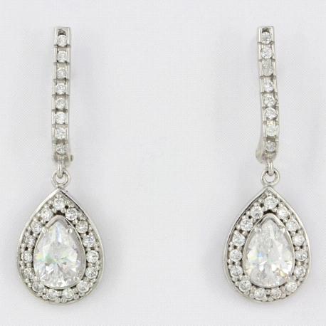 1PEB1176     PENDIENTES ORO BLANCO