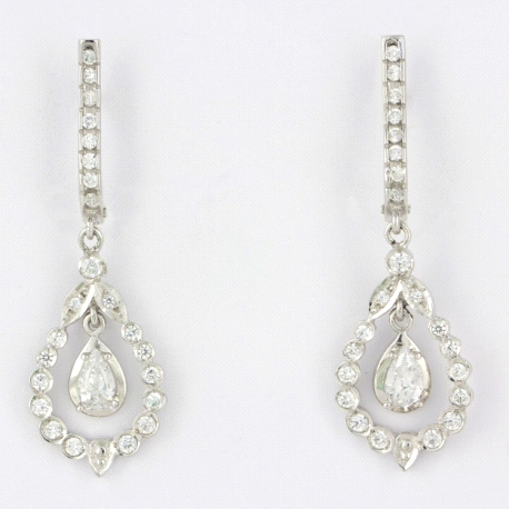 1PEB1175     PENDIENTES ORO BLANCO