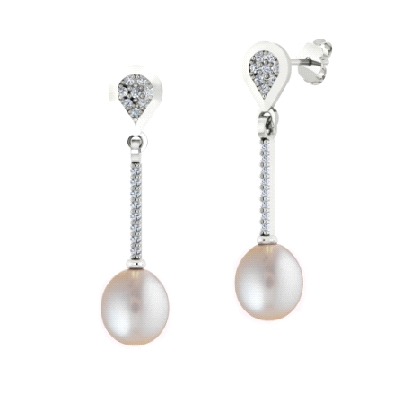 PEND. ORO BLANCO PERLA