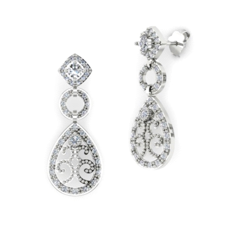 1PEB1346     PENDIENTES ORO BLANCO