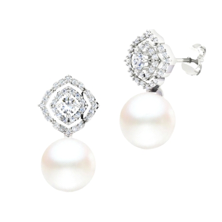 1PEB1350     PENDIENTES ORO BLANCO