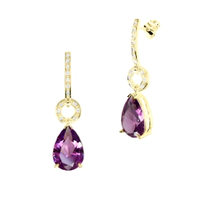 PENDIENTES ORO PIEDRA FINA