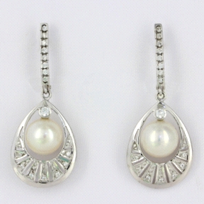 1PEB1178     PENDIENTES ORO BLANCO