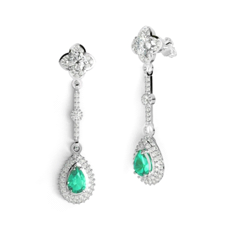 1PEB1304     PENDIENTES ORO BLANCO