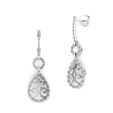 1PEB1313     PENDIENTES ORO BLANCO