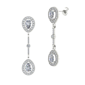 PENDIENTES ORO BLANCO