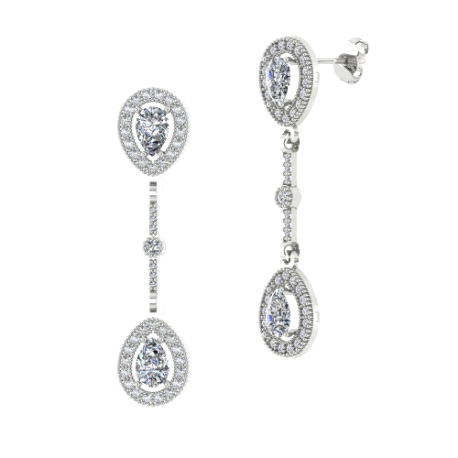 PENDIENTES ORO BLANCO