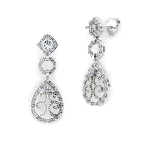 1PEB1346     PENDIENTES ORO BLANCO