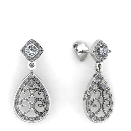 1PEB1347     PENDIENTES ORO BLANCO