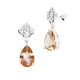 PENDIENTES ORO BLANCO PIEDRA FINA