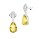 PENDIENTES ORO BLANCO PIEDRA FINA