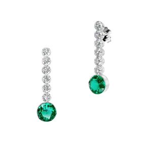 PENDIENTES ORO BLANCO CENTRO FINO