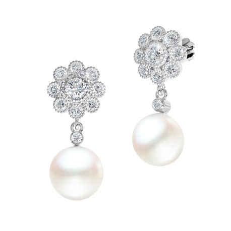 PENDIENTES PLATA RODIADA