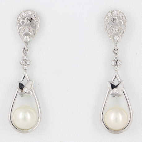 1PEB1204     PENDIENTES ORO BLANCO
