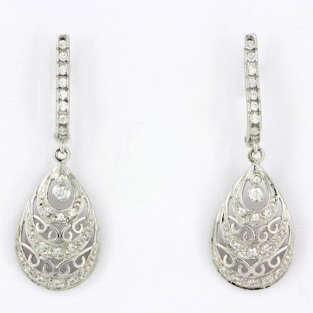 1PEB1179     PENDIENTES ORO BLANCO