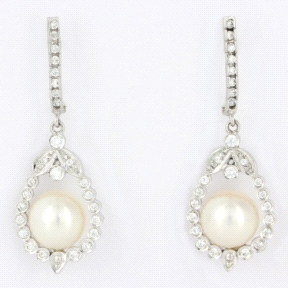 1PEB1174     PENDIENTES ORO BLANCO