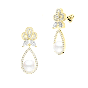 PENDIENTES ORO PERLA