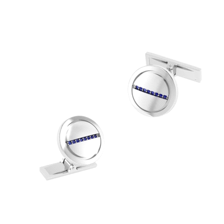 GEMELOS PLATA ROD.ENG.ZAFIRO