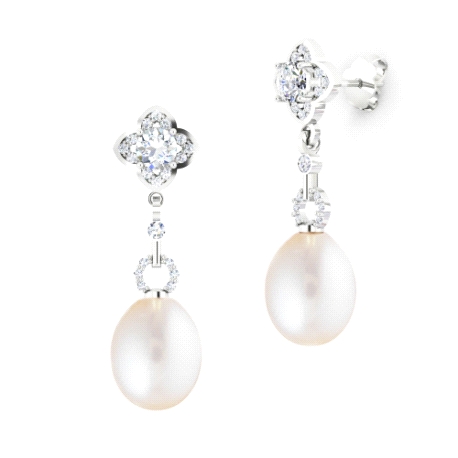 1PEB1299     PENDIENTES ORO BLANCO