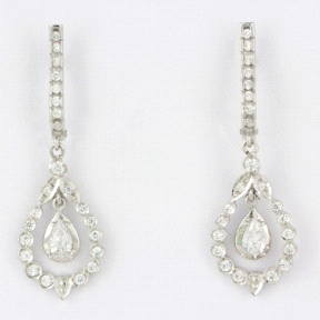 1PEB1175     PENDIENTES ORO BLANCO