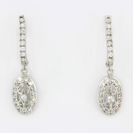 1PEB1167     PENDIENTES ORO BLANCO