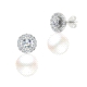 1TO 232      PENDIENTES ORO BLANCO PERLA
