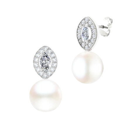 1PEB1272     PENDIENTES ORO BLANCO