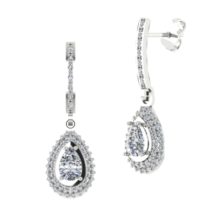 PENDIENTES ORO BLANCO