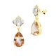 PENDIENTES ORO PIEDRA FINA