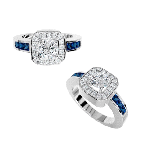 SORTIJA PLATA RODIADA