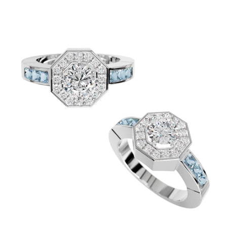 SORTIJA PLATA RODIADA