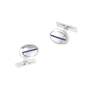 GEMELOS PLATA ROD. ENG..ZAFIRO