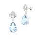 PENDIENTES ORO BLANCO PIEDRA FINA