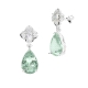 PENDIENTES ORO BLANCO PIEDRA FINA